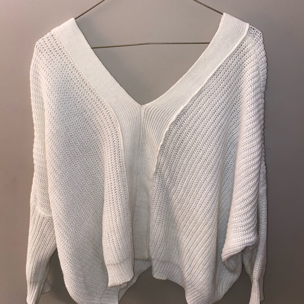 Lace Up Back Sweater